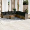 vidaXL Garden Sofa Set Grey PE Rattan Large Modular Garden Sofa Set