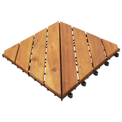vidaXL Decking Tiles 30 pcs Brown 11.8"x11.8" Solid Wood Acacia
