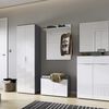 Germania Shoe Cabinet Graphite and White Melamine resin-coated chipboard