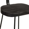 vidaXL Bar Stool Set of 2 Black Solid mango wood, iron Standard