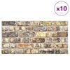 vidaXL 3D Wall Panels with Multicolor Brick Design 10 pcs EPS