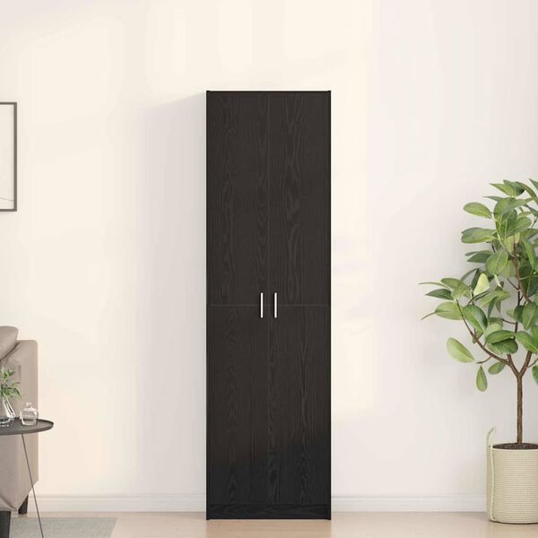 vidaXL Wardrobe Black Oak 21.65 x 9.84 x 74.41 in Engineered Wood