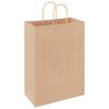 vidaXL Paper Bags 250 pcs with Handles Brown 12.6x6.7x17.3"
