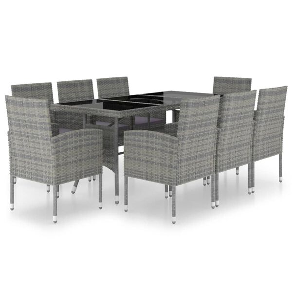 vidaXL Garden Dining Set Anthracite and Grey