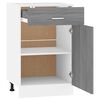 vidaXL Drawer Bottom Cabinet Grey Sonoma Engineered Wood Medium