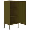 vidaXL Storage Cabinet Olive Green Steel Medium Storage Cabinet