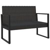 vidaXL Garden Lounge Set Set of 4 Black