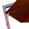 vidaXL Hanging Garden Parasol Terracotta Solid Fir Wood Large