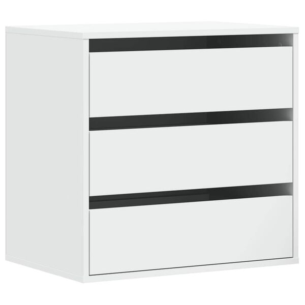 vidaXL Chest Of Drawers White Engineered Wood Medium Chest Of Drawers