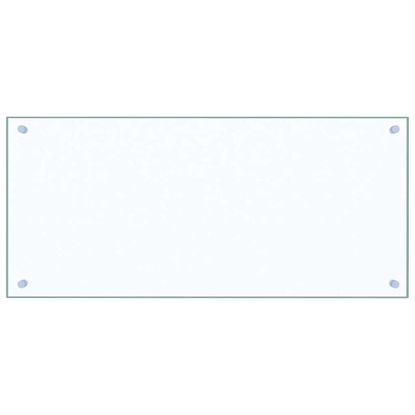 vidaXL Kitchen Backsplash Transparent 35.4"x15.7" Tempered Glass