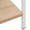 vidaXL Shelf Cabinet Oak and White Engineered wood Medium Storage