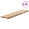 vidaXL Stair Tread Set of 20 Oak Solid oak wood 47.2 x 11.8 in Tough