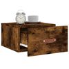 vidaXL Wall-mounted Bedside Cabinet Set of 2 Smoked Oak Engineered wood