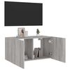 vidaXL TV Wall Cabinet Grey sonoma Engineered wood 31.5 x 13.8 x 16.1 in