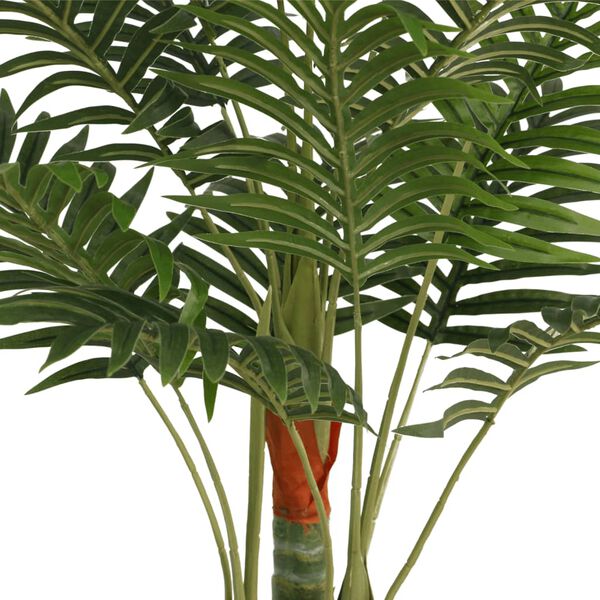 vidaXL Artificial Palm Tree Green Polypropylene, Iron Wire, Fabric, Cement