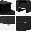 vidaXL Drawer Cabinet with Wheel Black Oak 55 x 45 x 31 cm