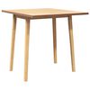 vidaXL Dining Table Natural Solid Wood Rubber