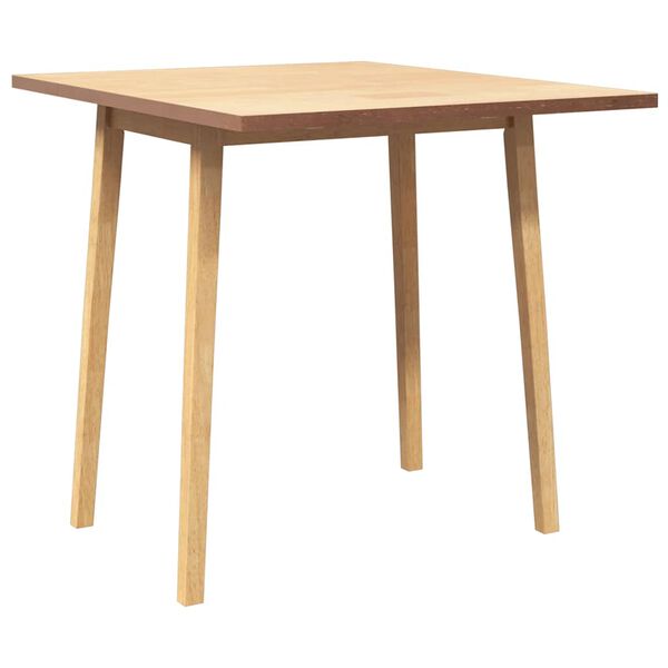 vidaXL Dining Table Natural Solid Wood Rubber