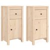 vidaXL Sideboard Set of 2 Pine Solid pine wood Standard Sideboard