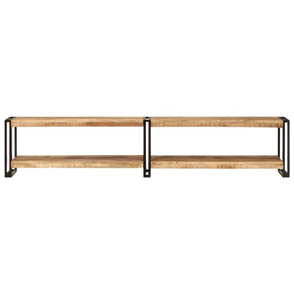 vidaXL TV Cabinet Natural wood Solid mango wood, metal Large TV Cabinet