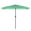 vidaXL Garden Parasol Green Polyester, powder-coated steel