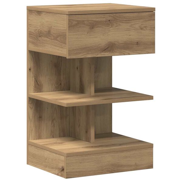 vidaXL Bedside Cabinet Artisan Oak Engineered Wood Standard