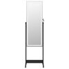 vidaXL Mirror Jewelry Cabinet Black