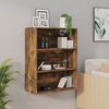 vidaXL Hanging Wall Cabinet Smoked oak Engineered wood Medium