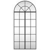 vidaXL Wall Mirror Black Powder-coated iron 23.6 x 51.2 in Minimalistic