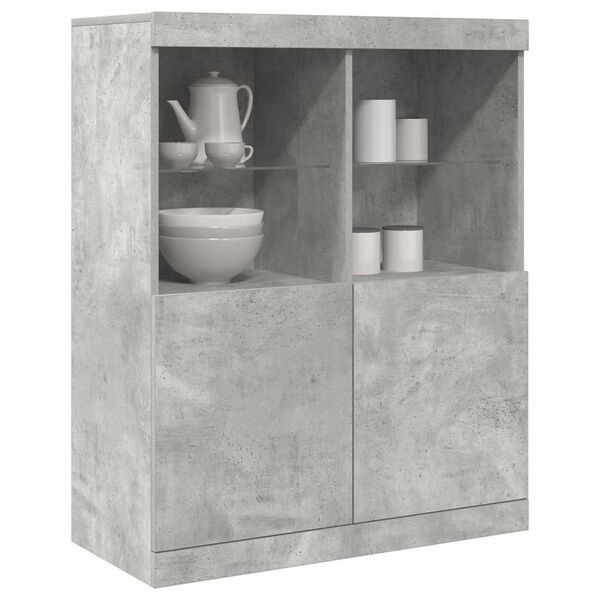 vidaXL Sideboard Concrete Grey Engineered Wood Medium Sideboard