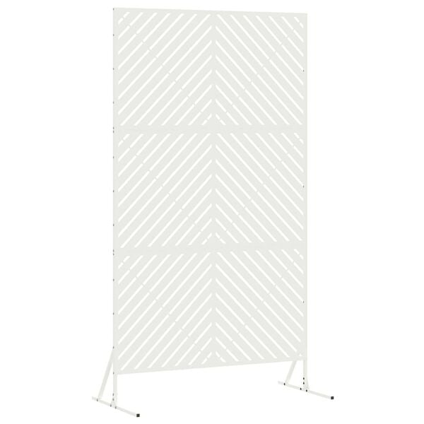 vidaXL Privacy Screen White 39.37 x 19.69 x 70.87 in Steel