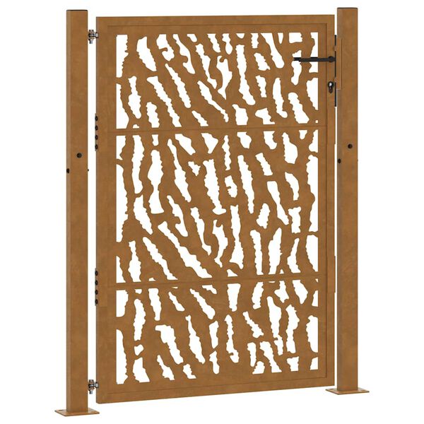 vidaXL Garden Gate 39.4x49.2" Weathering Steel Trace Design