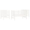 vidaXL Garden Lounge Set White Solid pine wood Adjustable lounge set size
