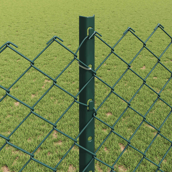 vidaXL Fence and Post Green 3.94 x 32.81 ft Steel