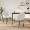 vidaXL Dining Chair Set of 2 Cream Velvet (100% polyester), metal, plywood