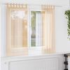 vidaXL Voile Curtains with Loops 2 pcs Sand 55.1x68.9"