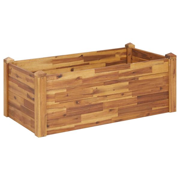 vidaXL Garden Raised Bed Natural wood color Solid acacia wood