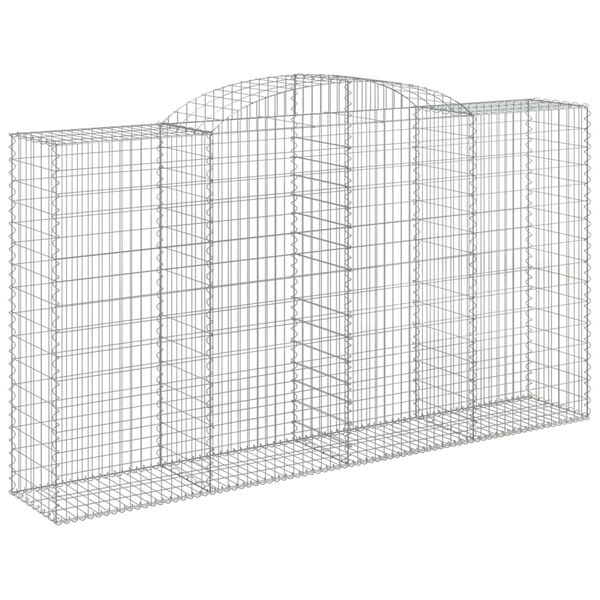vidaXL Gabion Basket Set of 17 Silver Galvanized iron Extra Large