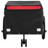 vidaXL Bike Trailer Black and Red 99.2 lb Iron
