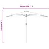 vidaXL Balcony Parasol Black Fabric, steel, aluminum 118.1x61.0x87.8 in