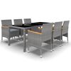 vidaXL Garden Dining Set Grey