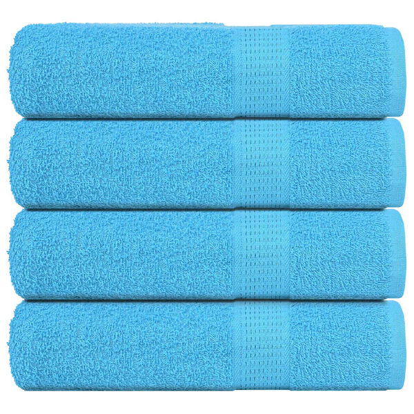 vidaXL Bath Towel Set of 4 Turquoise 100% Cotton 39.4 x 59.1 in