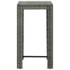 vidaXL Garden Bar Set Grey PE rattan Standard Durable Outdoor Bar Set