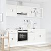 vidaXL Kitchen Cabinet Set High gloss white Engineered wood and glass