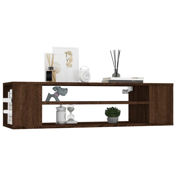 vidaXL TV Cabinet Brown Oak Engineered wood 39.4x11.8x10.4 in
