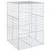 vidaXL Gabion Basket Silver Galvanized iron wire 39.4x39.4x59.1 in