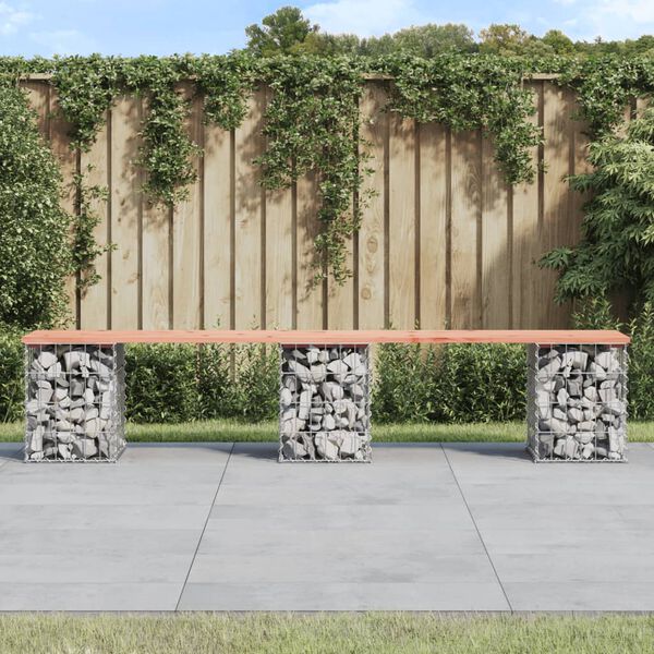 vidaXL Garden Bench Natural wood and silver metal