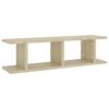 vidaXL Wall Shelf Set of 2 Sonoma oak Engineered wood Medium