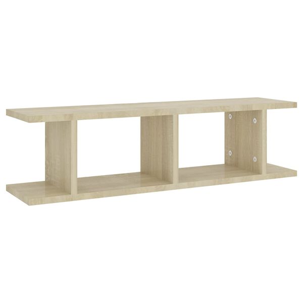 vidaXL Wall Shelf Set of 2 Sonoma oak Engineered wood Medium