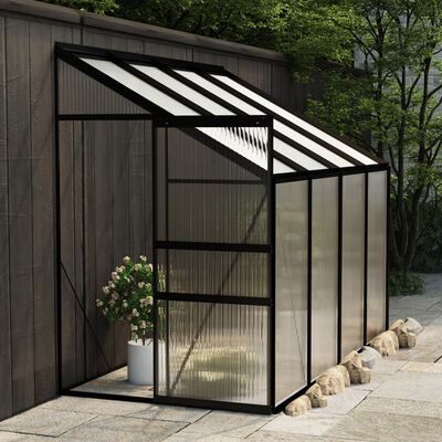 vidaXL Greenhouse Anthracite Aluminum 177.3 ft³